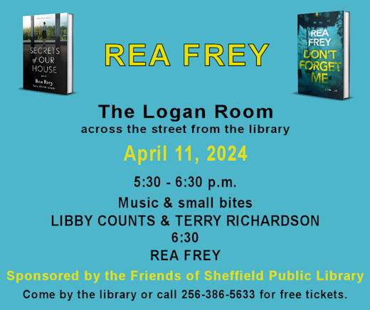 Graphic author Rea Frey April 11 2024 Logan Room free tickets 256-386-5633